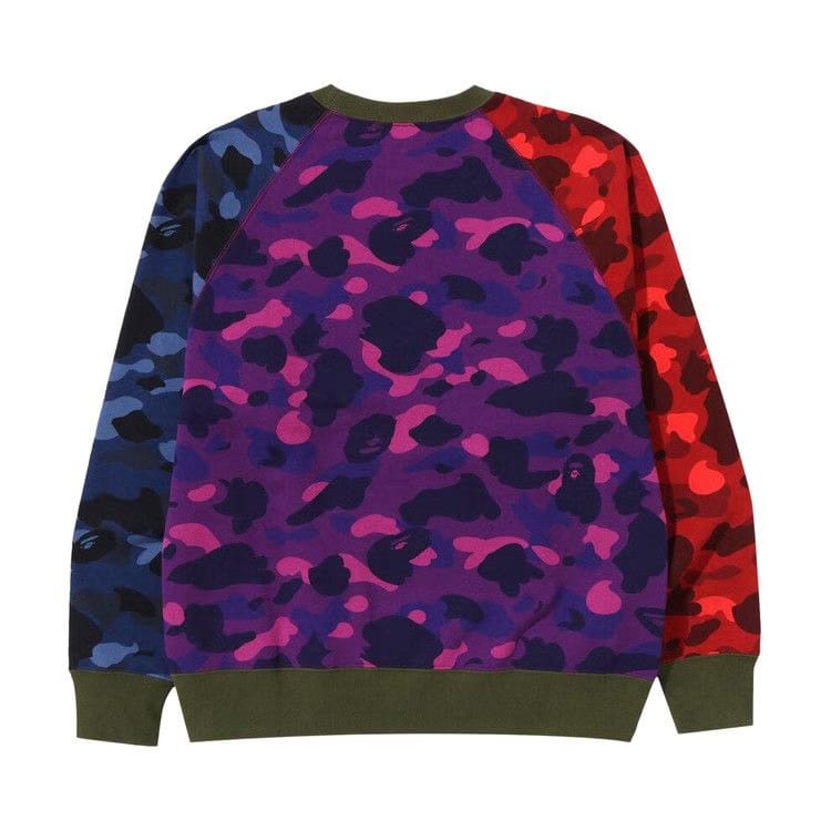 BAPE Crazy Camo Relaxed Fit College Crewneck Multicolor