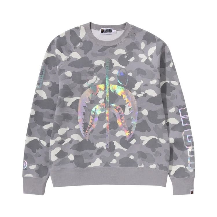 BAPE City Camo Shark Crewneck Grey