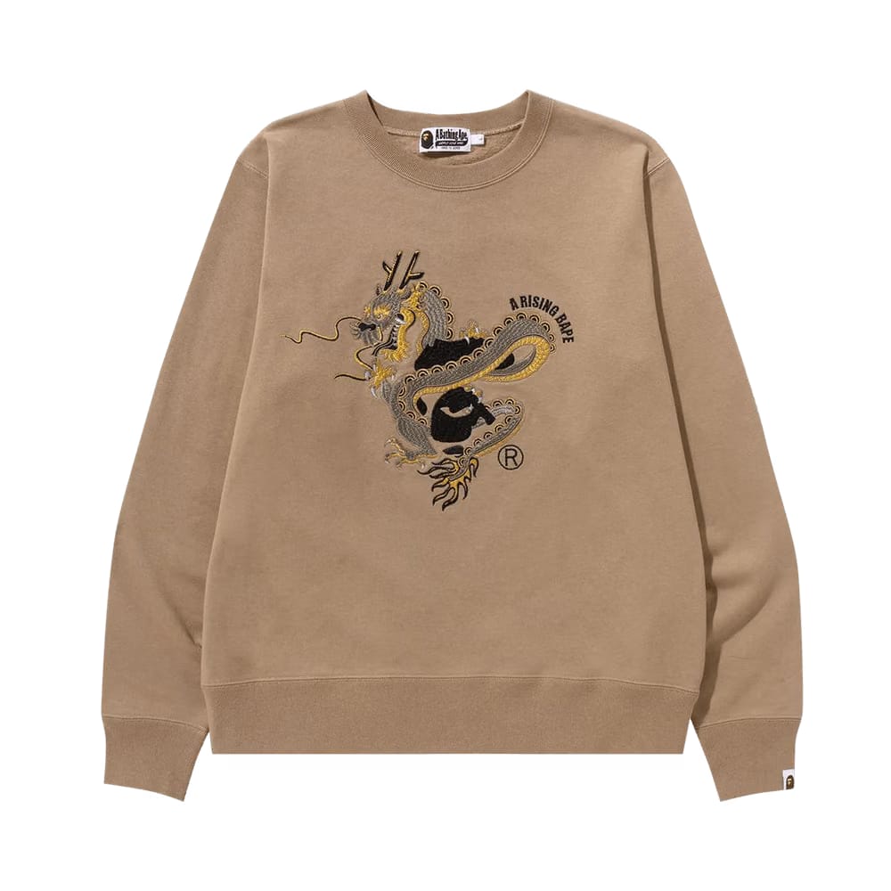 BAPE Year Of Dragon Crewneck Beige