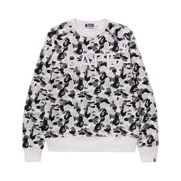 BAPE ABC Camo Crystal Stone Crewneck Grey
