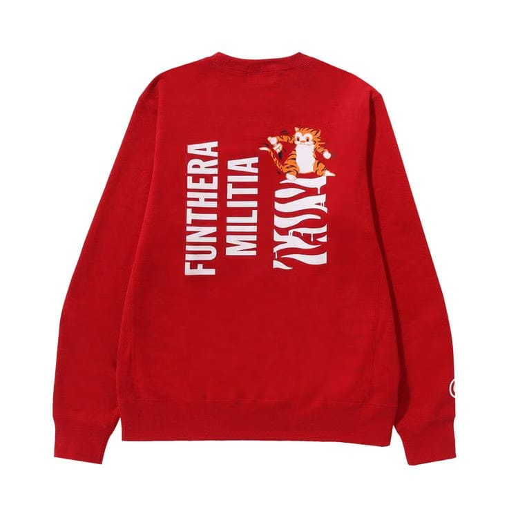 BAPE Tiger Crewneck Red