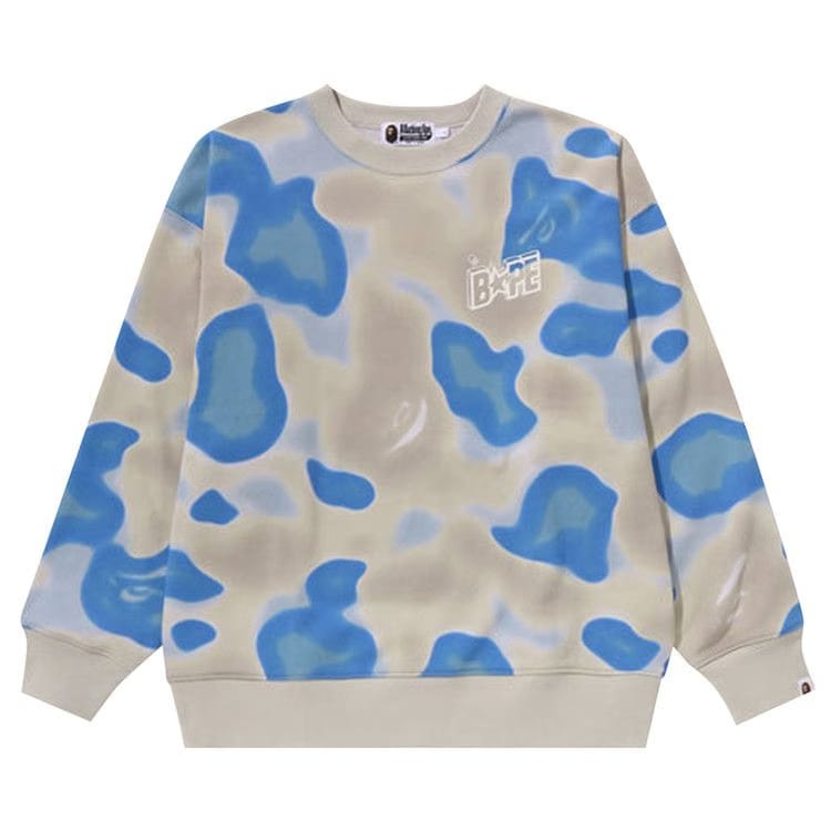 BAPE Liquid Camo Bape Sta Crewneck Sweater Blue