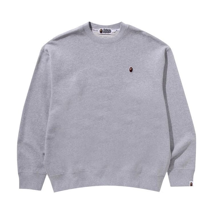 BAPE Ape Head One Point Crewneck Grey