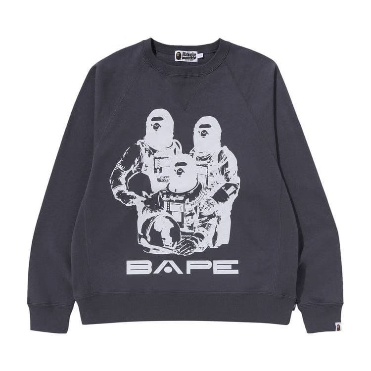 BAPE Relaxed Fit Crewneck Charcoal