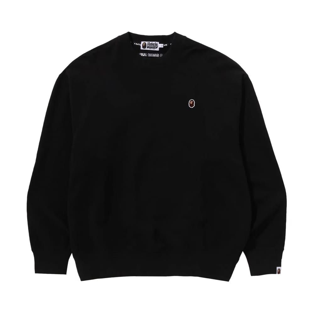 BAPE Ape Head One Point Crewneck Black