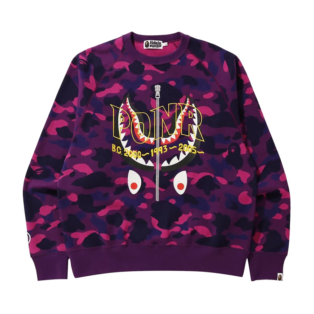 BAPE Color Camo Shark Crewneck Purple