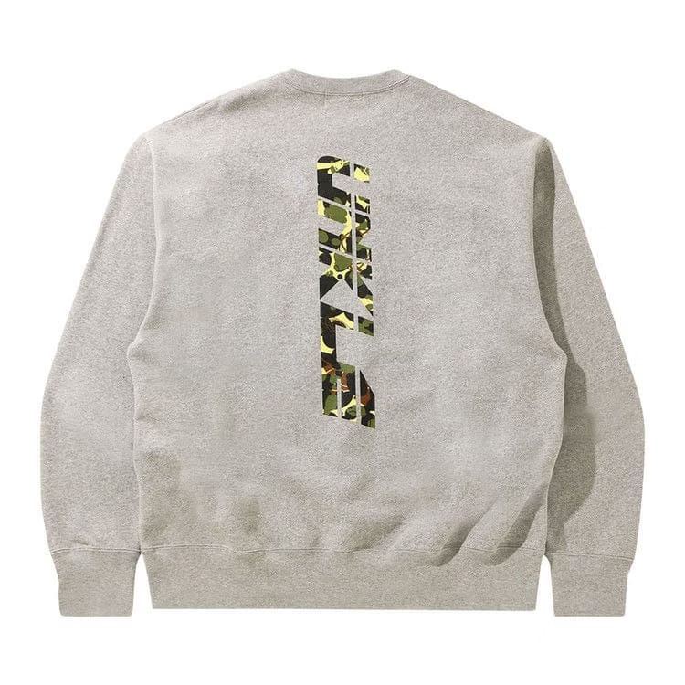 BAPE x Unkle Mo'Wax Point Man Relaxed Crewneck Grey