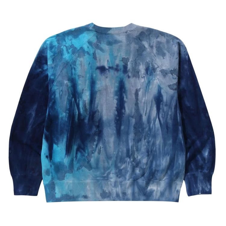 BAPE Ice Dye Sta College Relaxed Fit Crewneck Blue