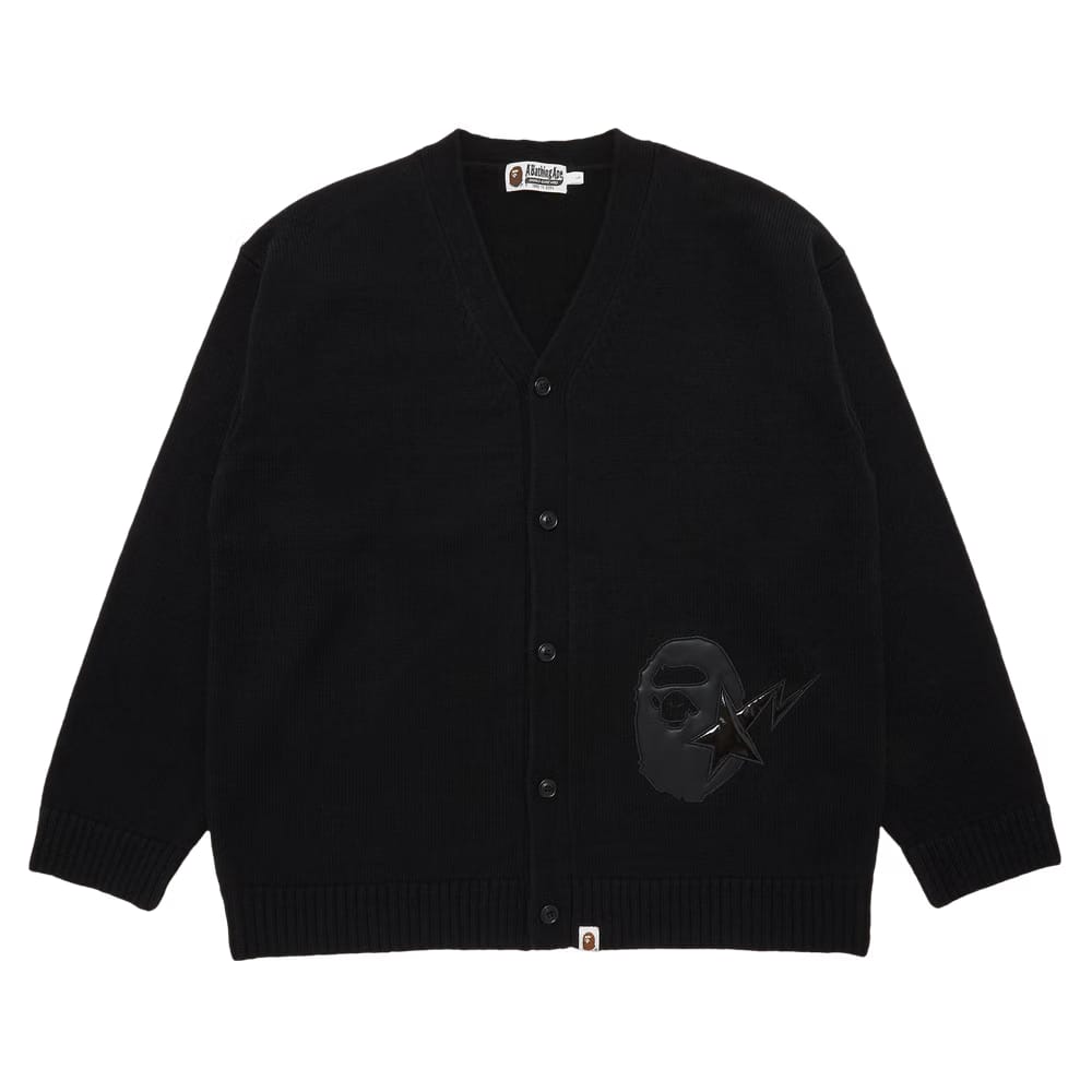 GOAT Exclusive BAPE Knit College Cardigan Black