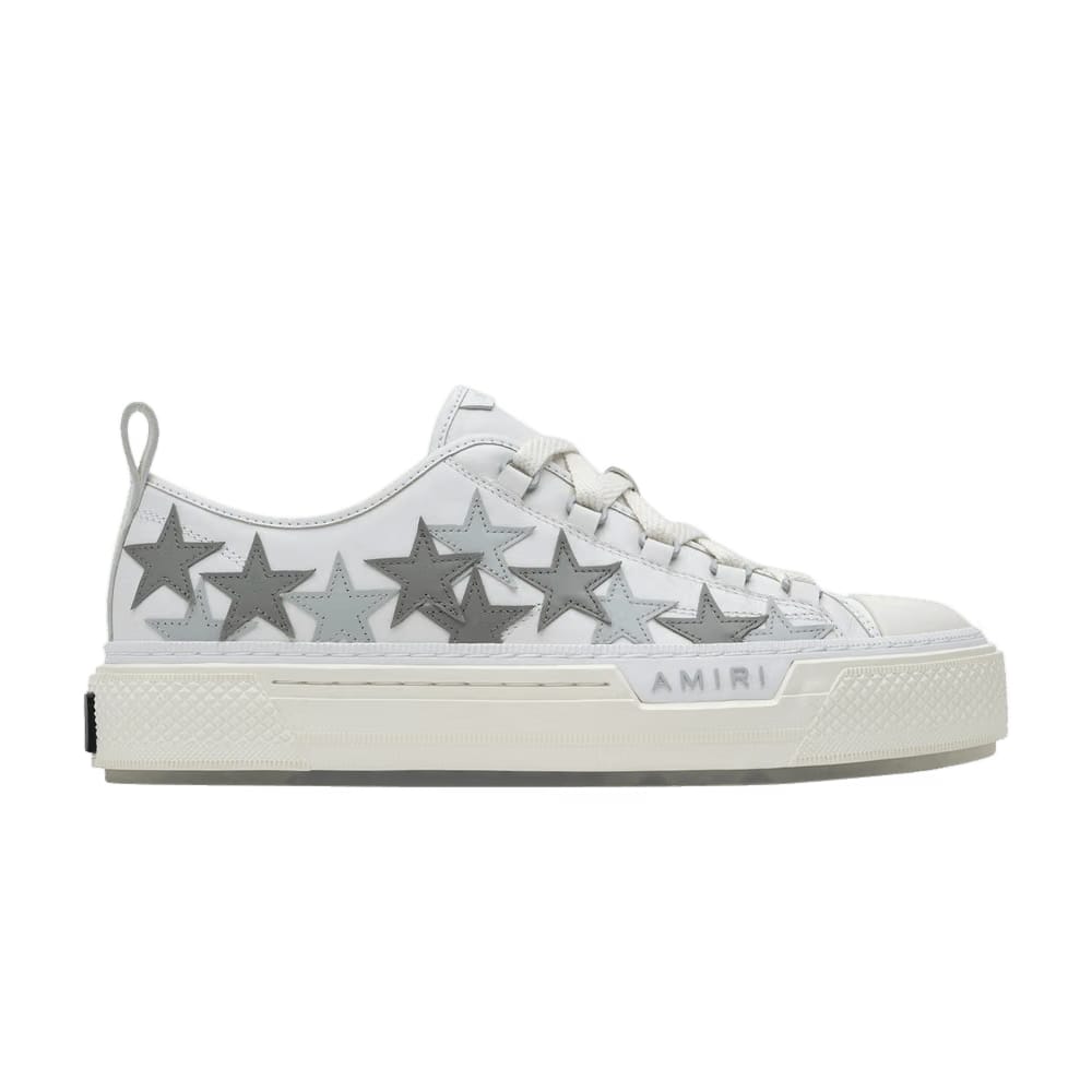 Amiri Stars Court Low White Grey