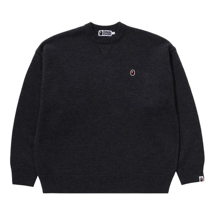 BAPE One Point Relaxed Fit Sweater Charcoal
