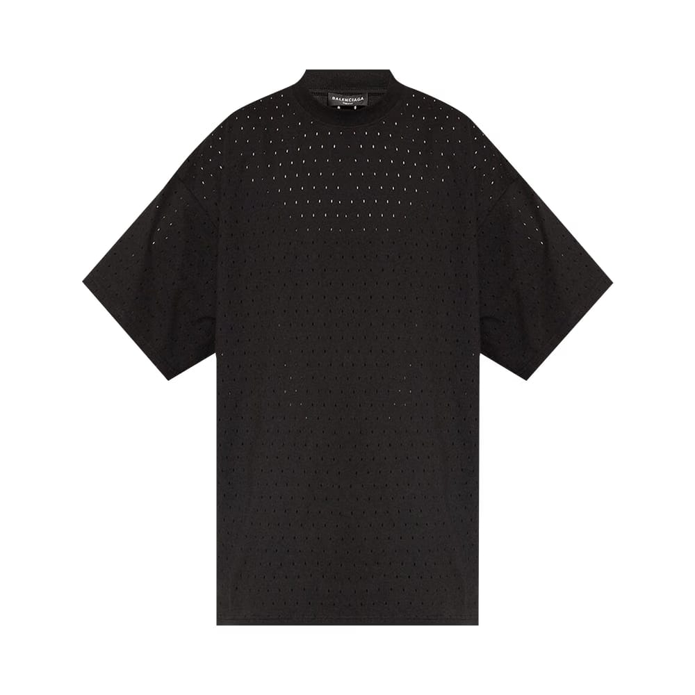 Balenciaga Perforated T-Shirt Black