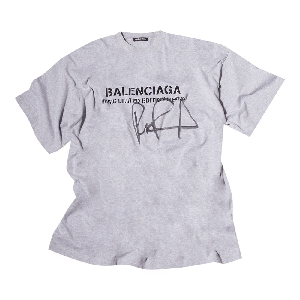 Balenciaga Oversized T-Shirt Heather Grey/Washed Black