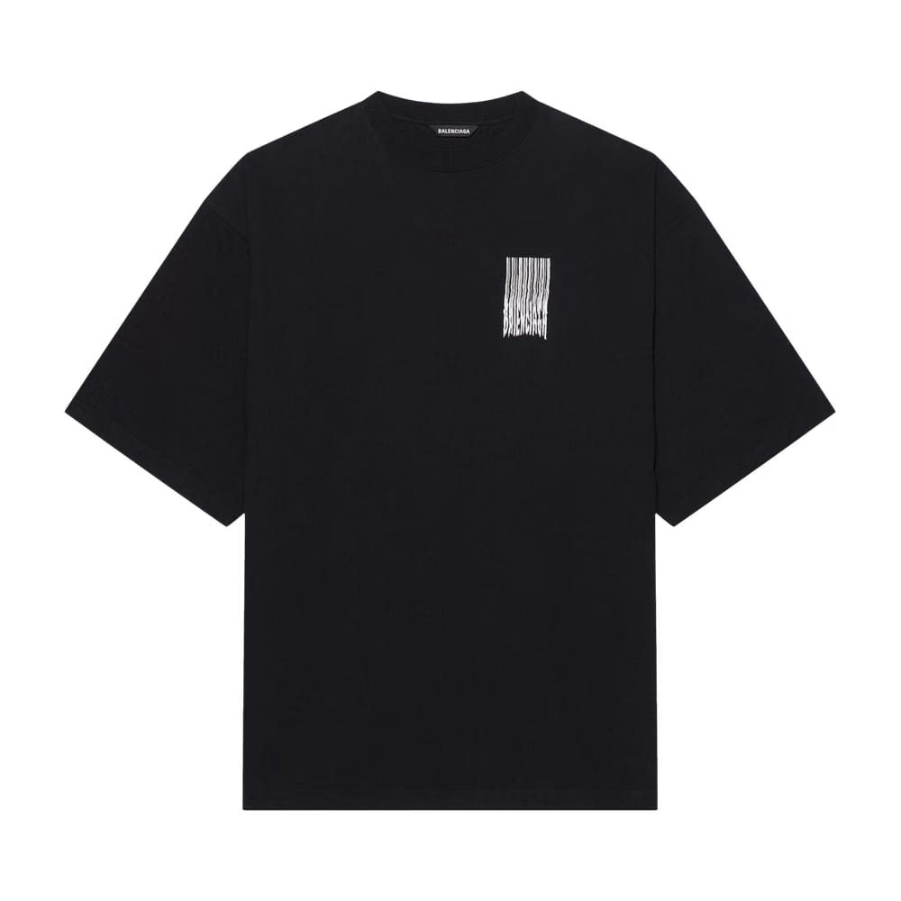 Balenciaga Barcode Wide Fit T-Shirt Black