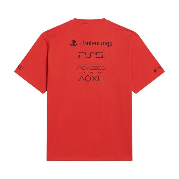 Balenciaga Playstation Boxy T-Shirt Vermillon/Black