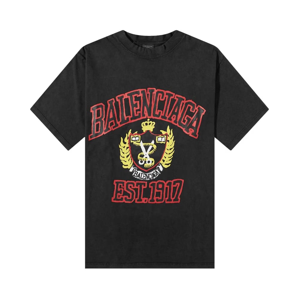 Balenciaga College T-Shirt Black