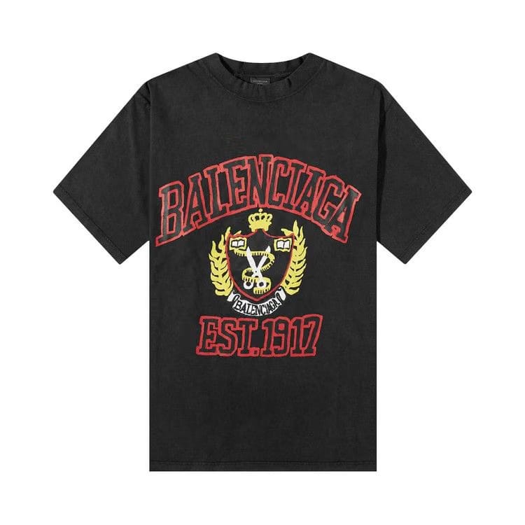Balenciaga College T-Shirt Black