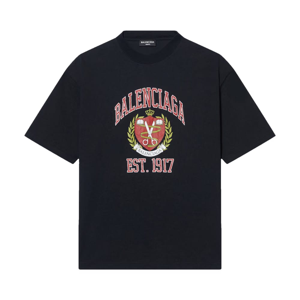 Balenciaga Oversized T-Shirt Marine Blue/Red
