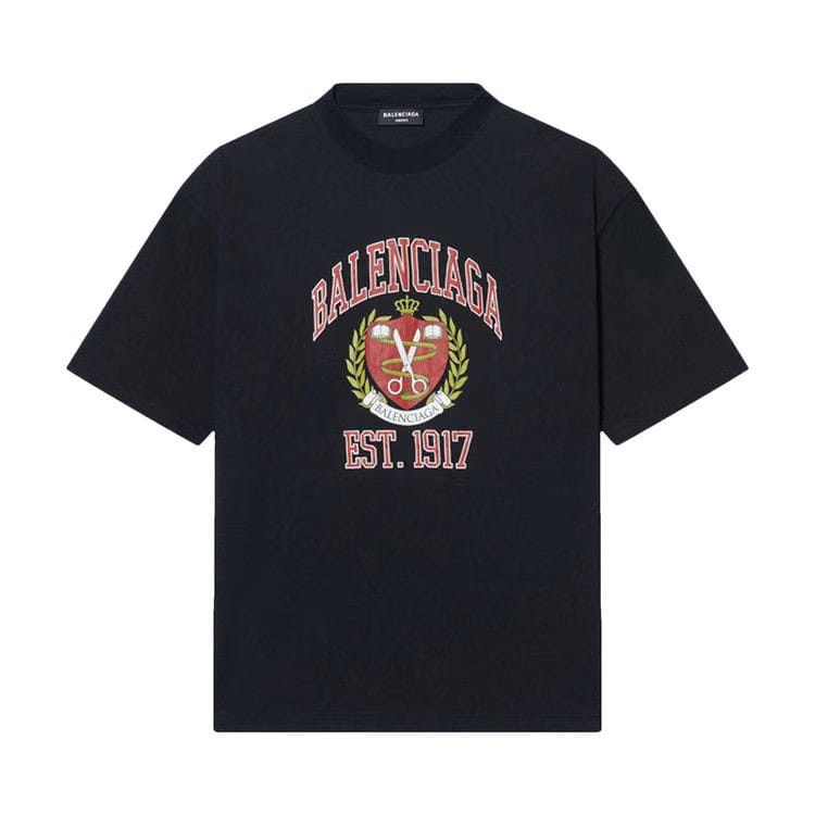 Balenciaga Oversized T-Shirt Marine Blue/Red