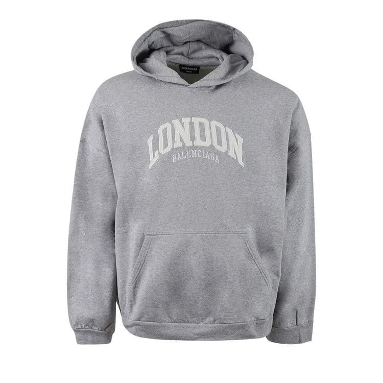 Balenciaga Cities London Hoodie Wide Fit Grey