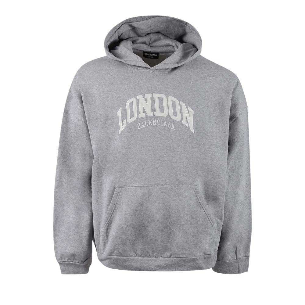 Balenciaga Cities London Hoodie Wide Fit Grey