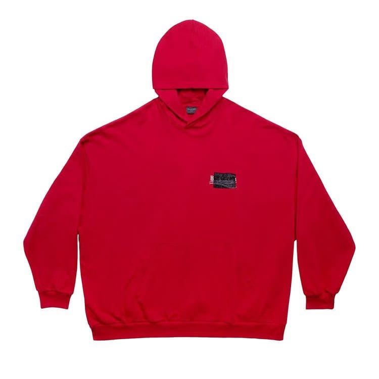 Balenciaga Large Fit Hoodie Red/White/Blue