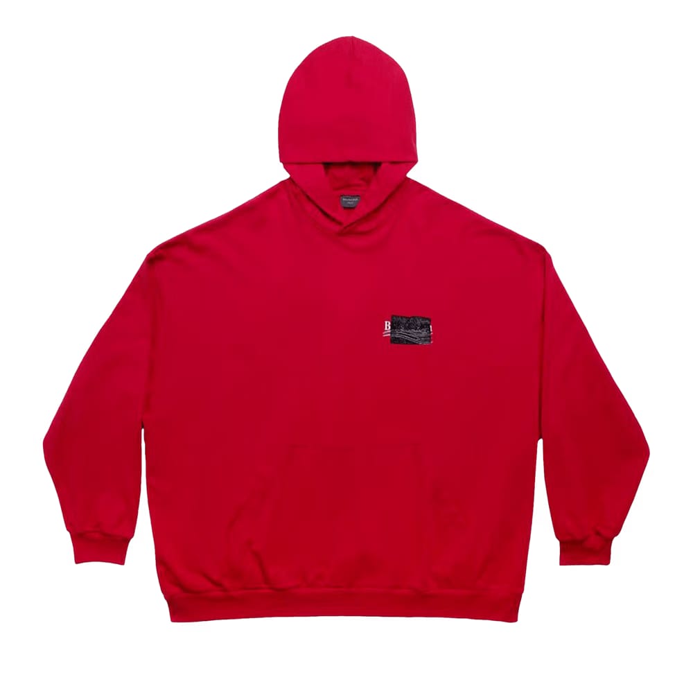 Balenciaga Large Fit Hoodie Red/White/Blue