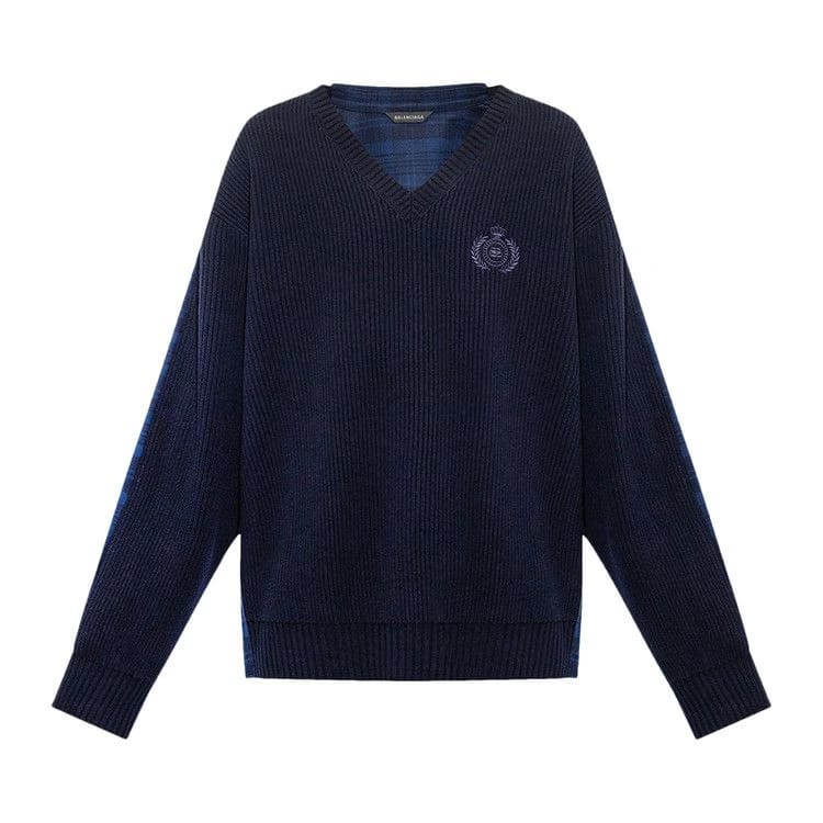 Balenciaga Hybrid V Neck Shirt Navy/Blue