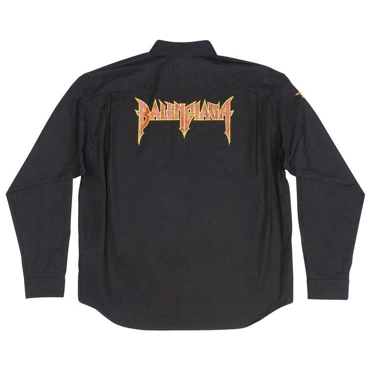 Balenciaga Metal Logo Shirt Black