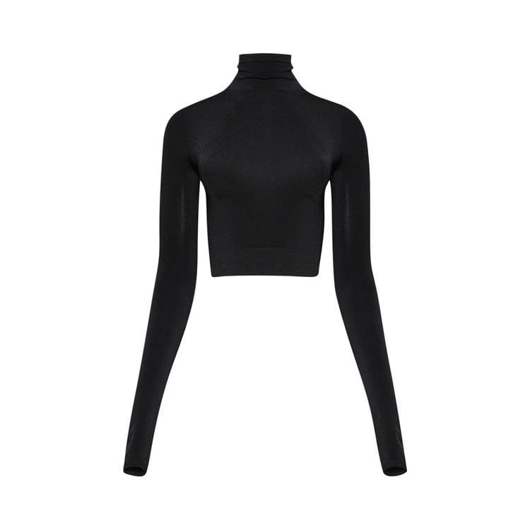 Balenciaga Cropped Turtleneck Black