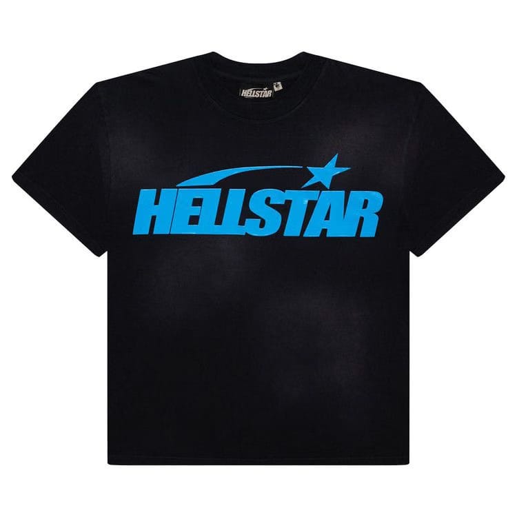 Hellstar Classic T-Shirt (Gel Print) Black/Blue