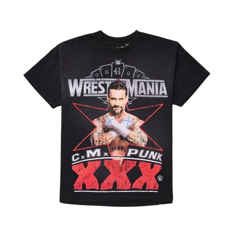 Hellstar x WWE CM Punk T-Shirt Black