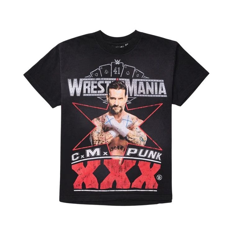Hellstar x WWE CM Punk T-Shirt Black