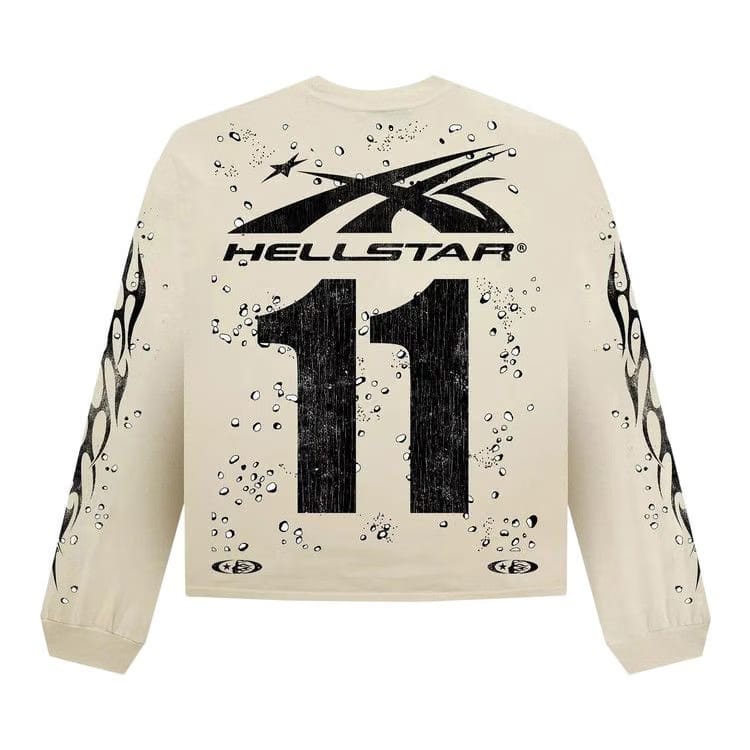 Hellstar Moto Cross Long-Sleeve Cream