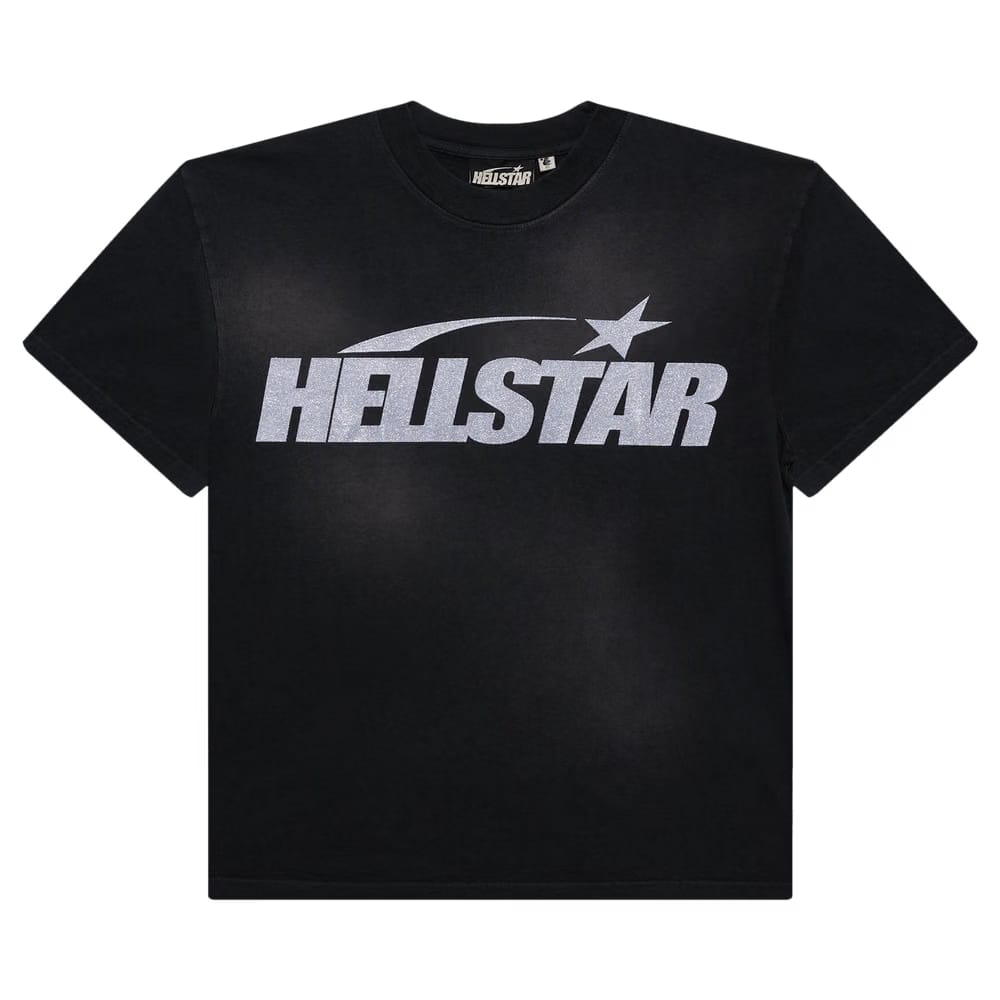 Hellstar Glitter Logo T-Shirt Black