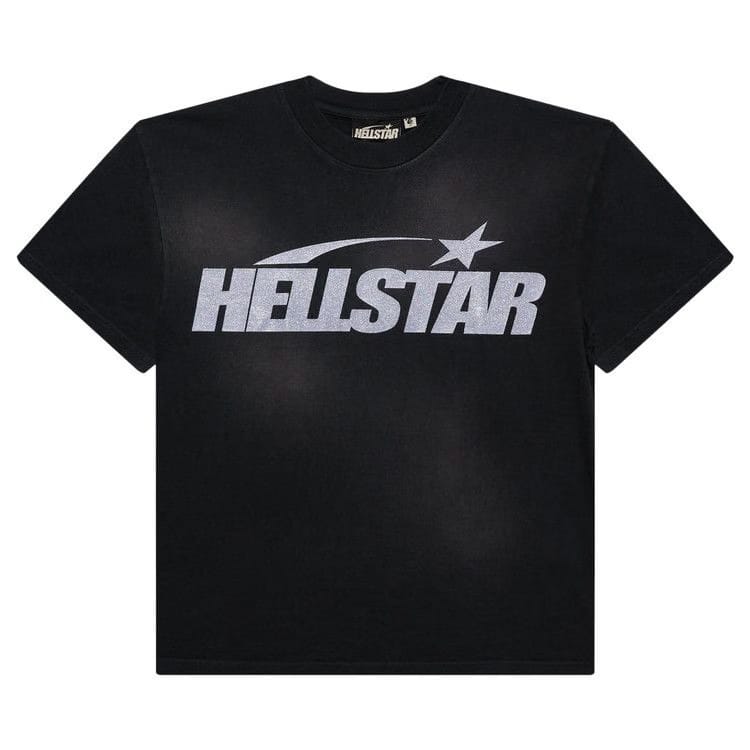 Hellstar Glitter Logo T-Shirt Black