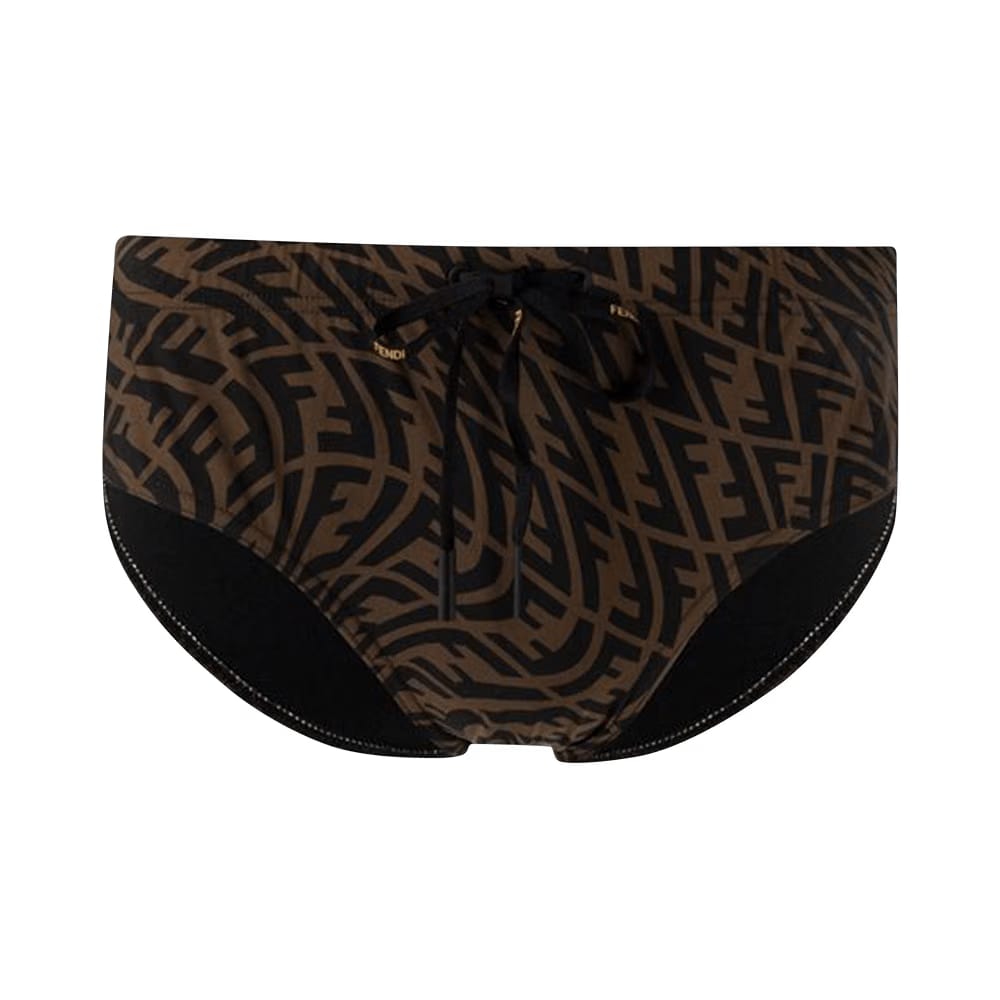 Fendi Vertigo Swim Shorts Tabacco