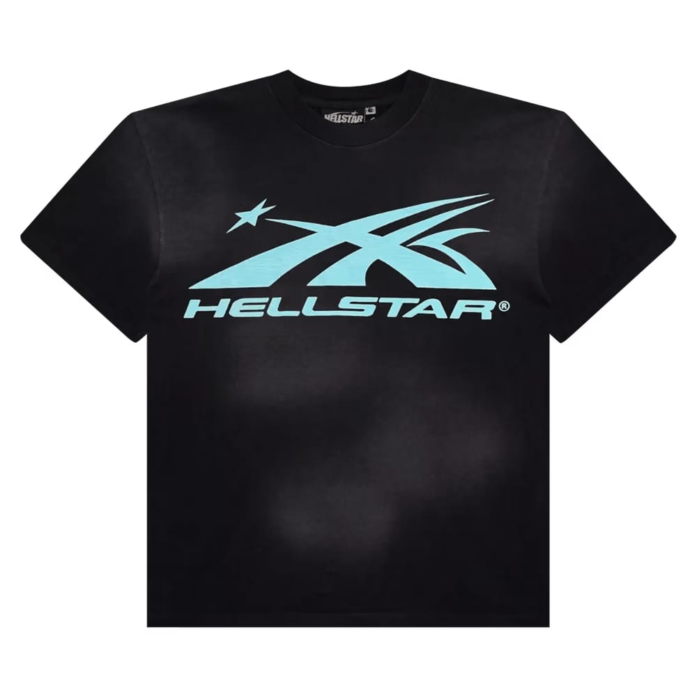 Hellstar Classic T-Shirt Black/Aqua Blue
