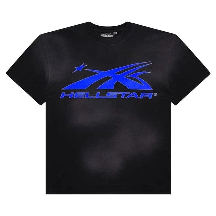 Hellstar Sports Core Gel Logo T-Shirt Black/Royal Blue