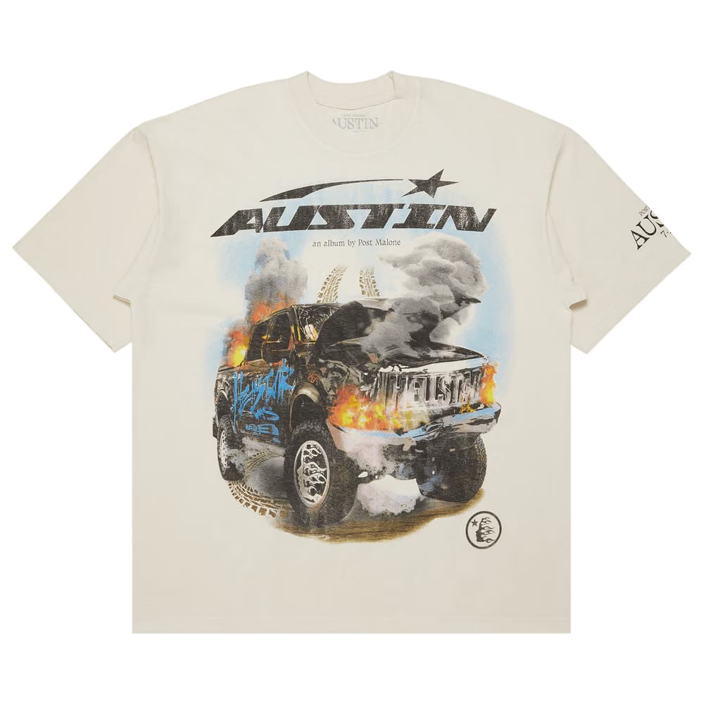 Hellstar x Post Malone Austin T-Shirt Cream