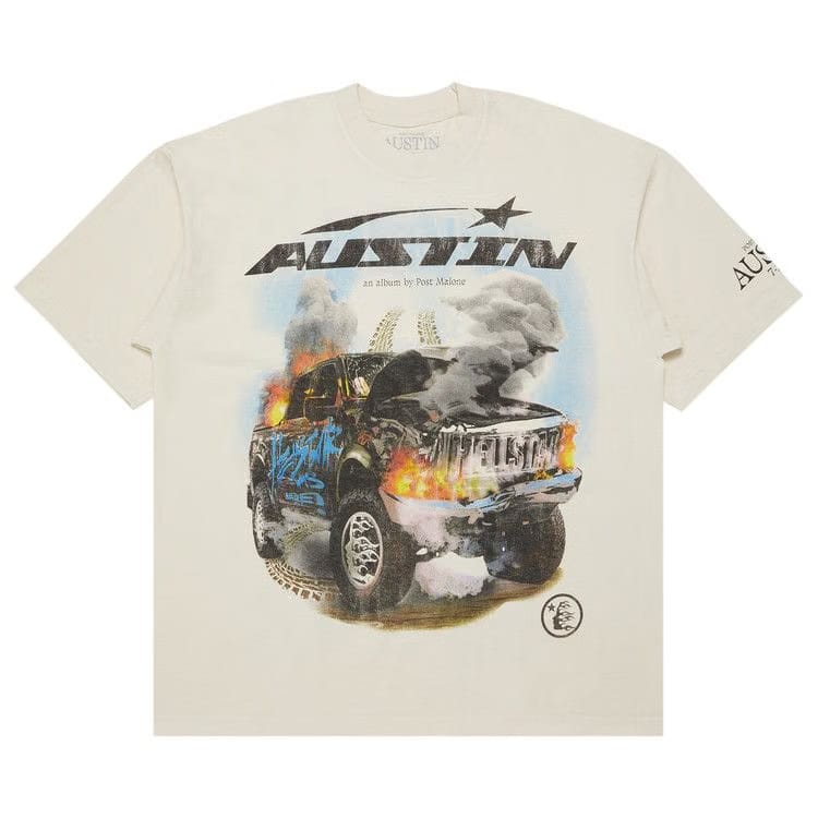 Hellstar x Post Malone Austin T-Shirt Cream