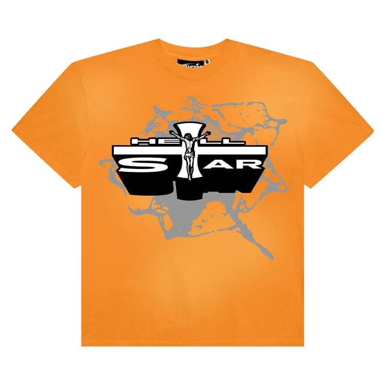 Hellstar Jesus T-Shirt Orange