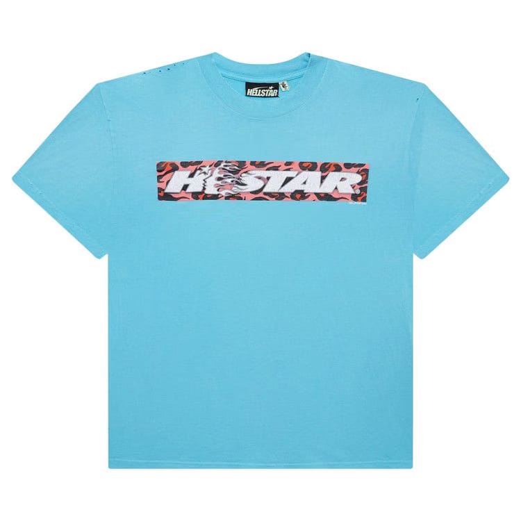 Hellstar Box Logo T-Shirt Blue