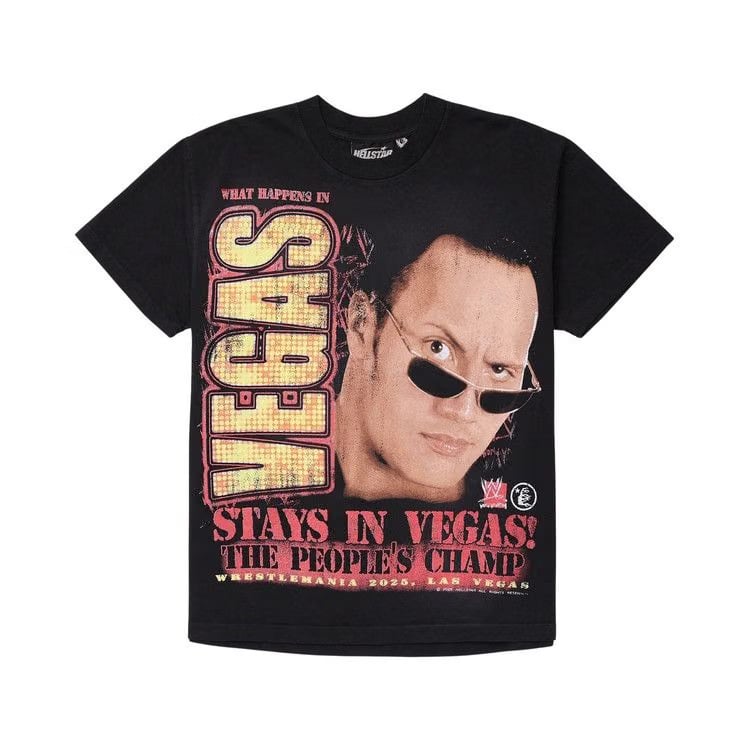 Hellstar x WWE The Rock T-Shirt Black