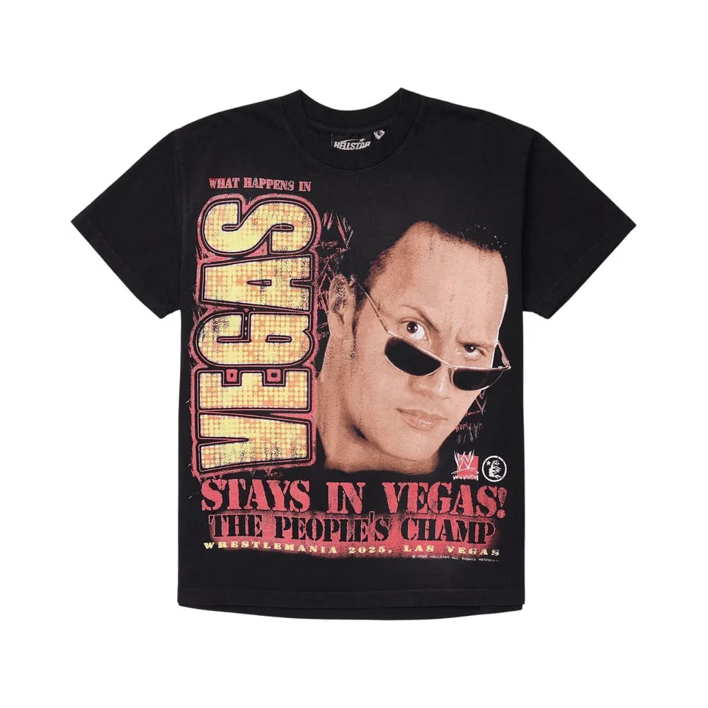 Hellstar x WWE The Rock T-Shirt Black