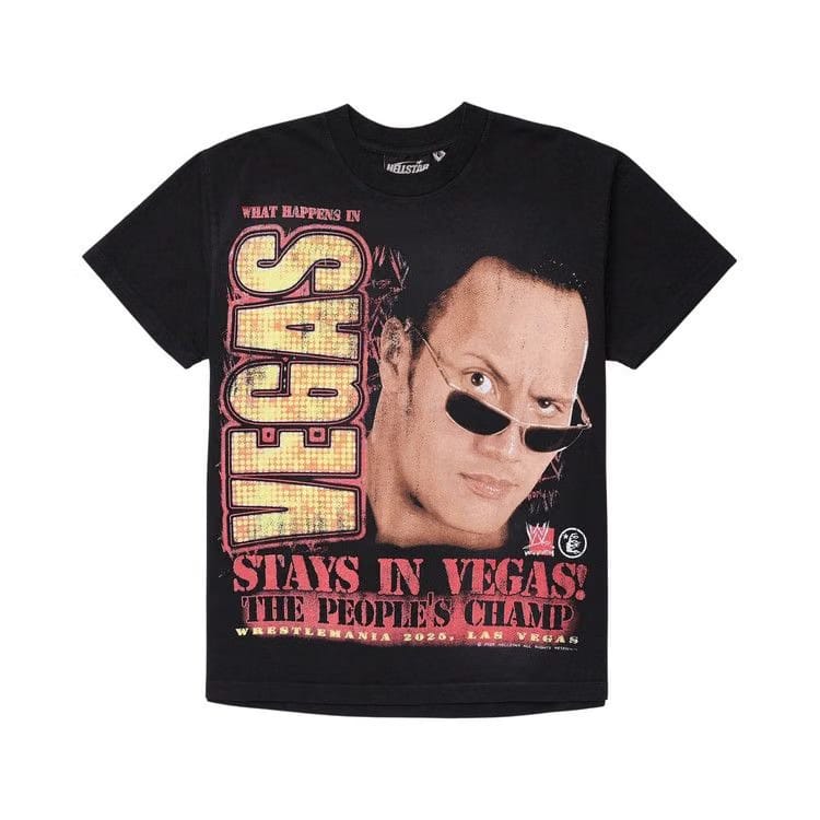 Hellstar x WWE The Rock T-Shirt Black