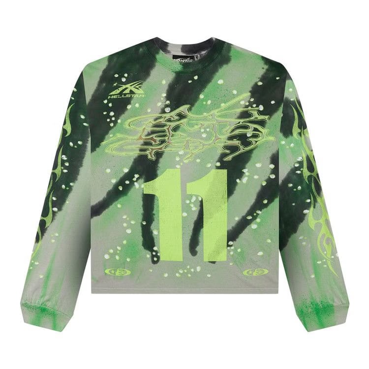 Hellstar Tye-Dye Moto Long-Sleeve Green