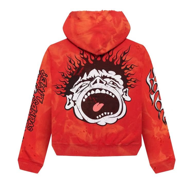Hellstar Records Pullover Hoodie Lava