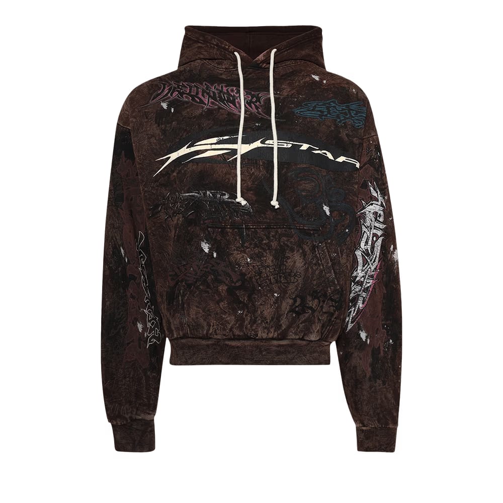 Hellstar Graffiti Hoodie Brown