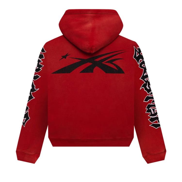 Hellstar Halloween Skeleton Airbrushed Hoodie Red